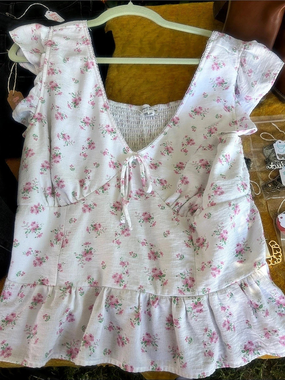 Woman's Floral Ruffle Dress
